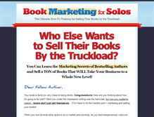 Tablet Screenshot of bookmarketingforsolos.com
